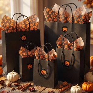 Happy Halloween Jack O Lantern Illustrative Art Tissue Paper