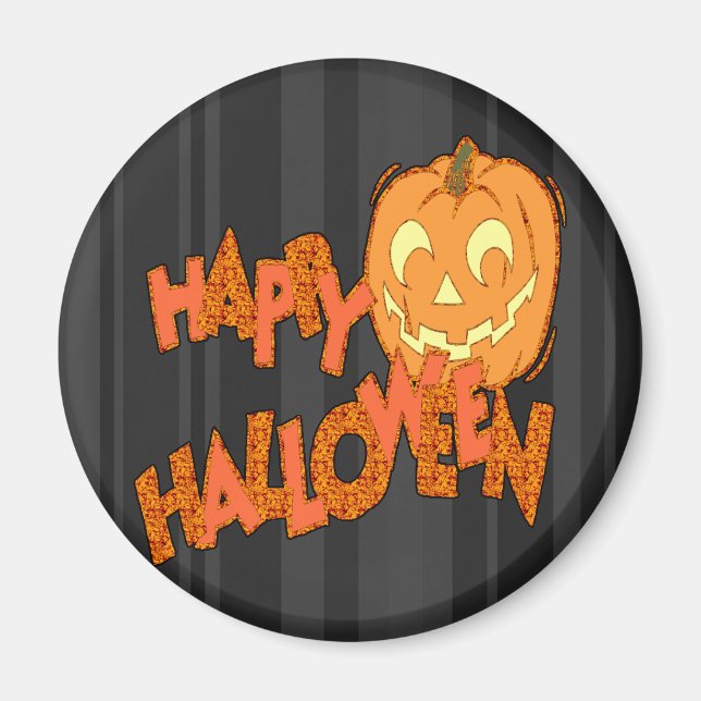 Happy Halloween Jack o lantern Magnet (Front)