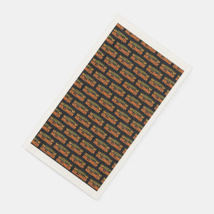 Happy Halloween Jack O Lantern Pumpkin Pattern Napkin