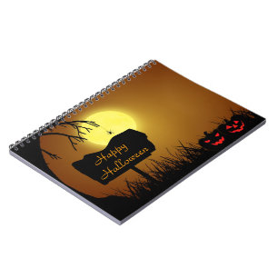 Happy Halloween Jack O Lantern Pumpkins Notebook