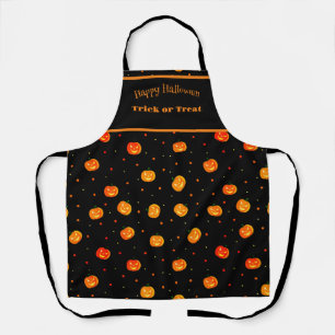 Happy Halloween Jack-o'-lantern Pumpkins Pattern Apron