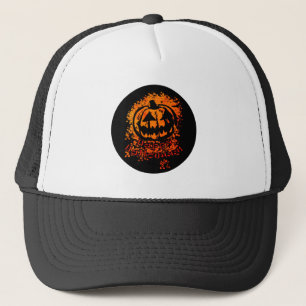 Happy Halloween Jack O Lantern Trucker Hat