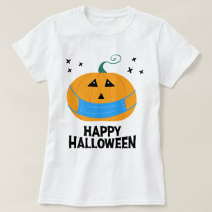 Happy Halloween   Jack O Lantern Wearing A Mask T-Shirt