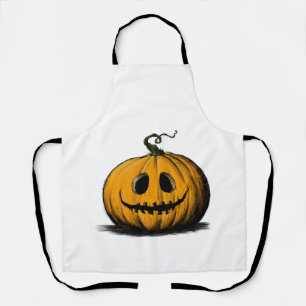 Happy Halloween Jack O'Lantern Adult Natural Apron