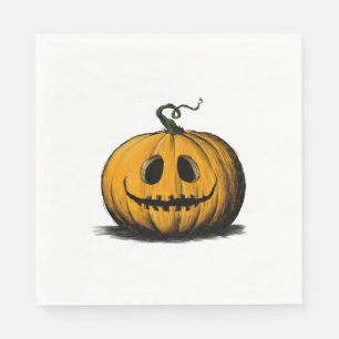 Happy Halloween Jack O'Lantern Adult Natural Napkin