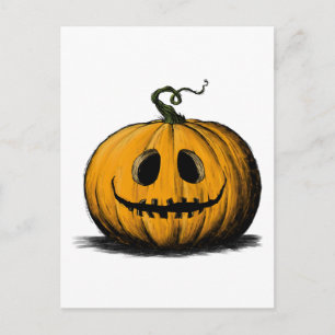 Happy Halloween Jack O'Lantern Adult Natural Postcard