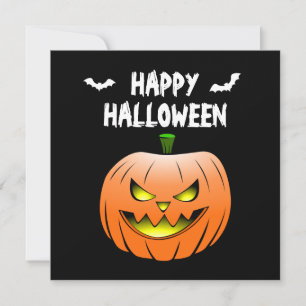 Happy Halloween Jack O'lantern Pumpkin Invitation