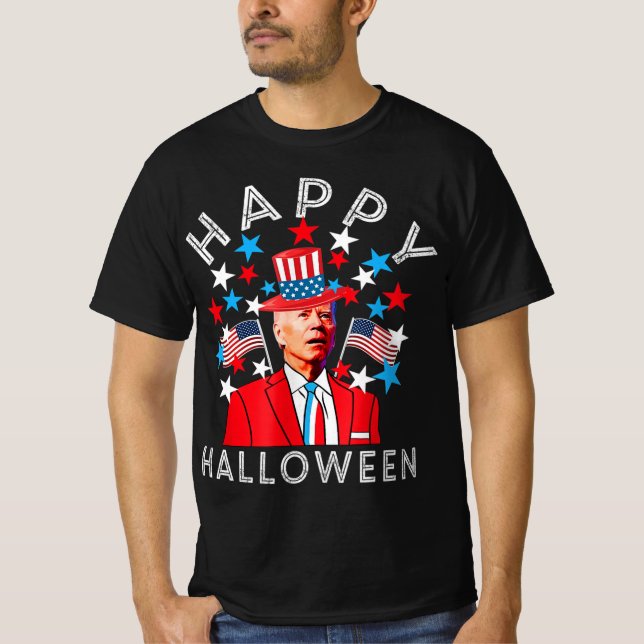 Happy Halloween Joe Biden 4th of July Memorial Ind T-Shirt (Front)