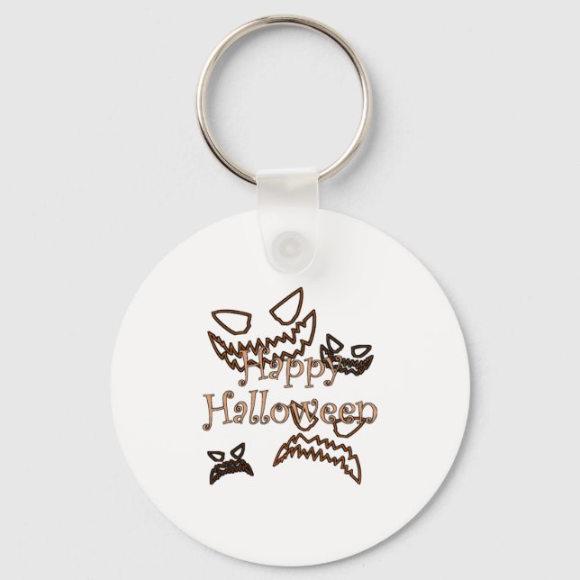happy Halloween        Key Ring (Front)