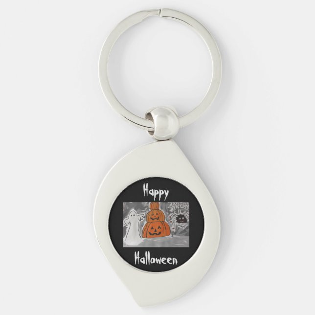 Happy Halloween Key Ring (Front)
