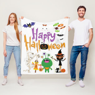 Happy Halloween Kids Cute and Spooky   Fleece Blanket