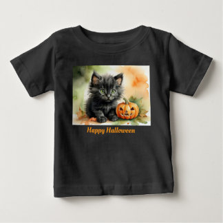 Happy Halloween Kitten Baby T-Shirt