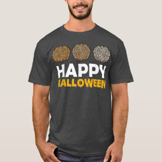 Happy Halloween Lazy Costume Cute Pumpkin Leopard T-Shirt