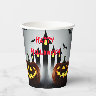Happy Halloween Let's be Scary Jack 'o Lantern Paper Cups