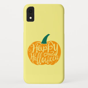Happy Halloween lettering on carved pumpkin Case-Mate iPhone Case