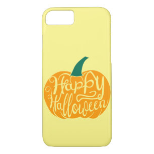 Happy Halloween lettering on carved pumpkin Case-Mate iPhone Case
