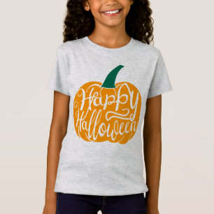 Happy Halloween lettering on carved pumpkin T-Shirt
