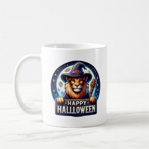 Happy Halloween Lion Coffee Mug, Animal Gift Mug