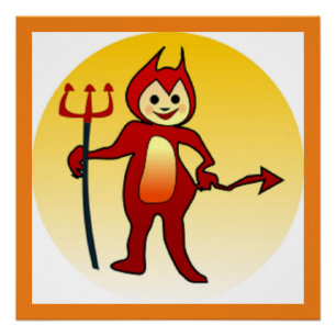 "HAPPY HALLOWEEN" LITTLE DEVIL POSTER