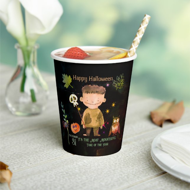 Happy Halloween Little Monster Paper Cups (Insitu)