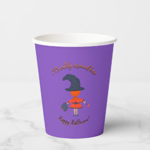 Happy Halloween little witch Paper cup