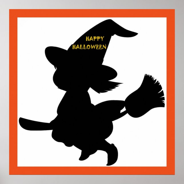"HAPPY HALLOWEEN" LITTLE WITCH POSTER (Front)