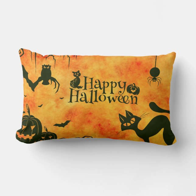 Happy Halloween Lumbar Cushion (Front)