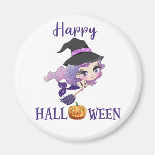 Happy Halloween magnet Girl Spooky mermaid magnet
