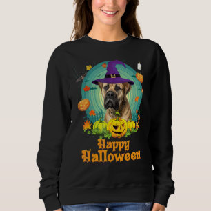 Happy Halloween Mastiff Dog Pumpkin Witch Ghost Cu Sweatshirt