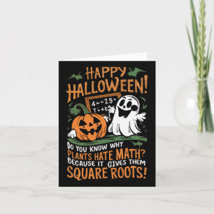 Happy Halloween - Math Teacher Scientist Funny Des Card