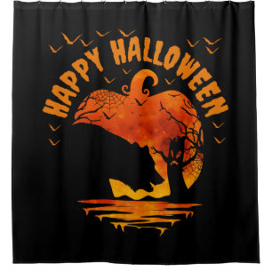 HAPPY HALLOWEEN MEN WOMEN KIDS COSTUME  SHOWER CURTAIN