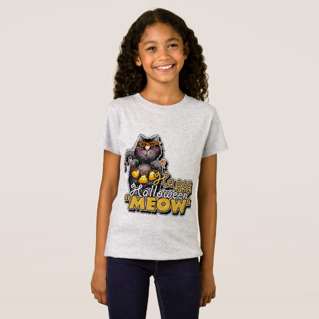 Happy Halloween Meow T-Shirt (Front Full)