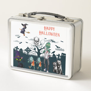 Happy Halloween Metal Lunch Box