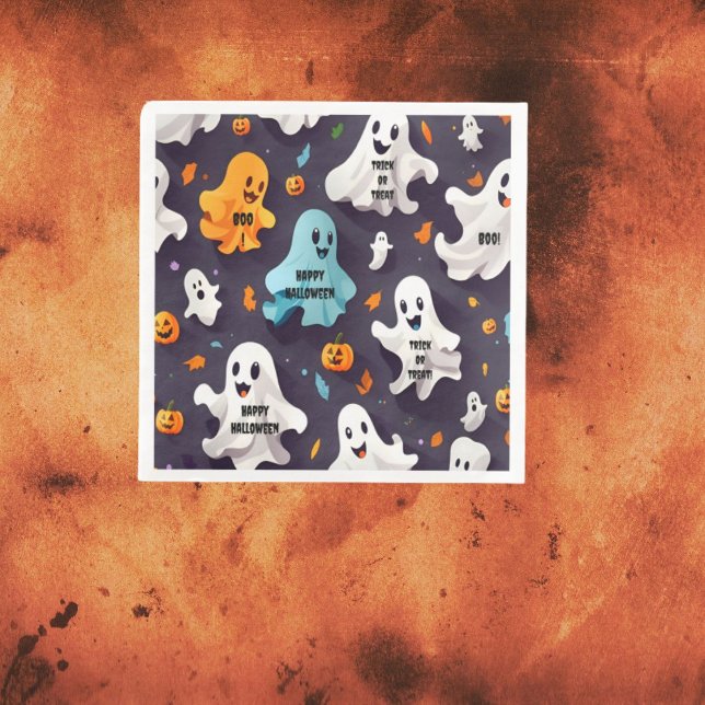 Happy Halloween  Mini Ghosts  Napkin (Creator Uploaded)