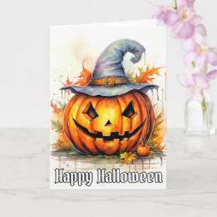 Happy Halloween Mischievous Pumpkin Card