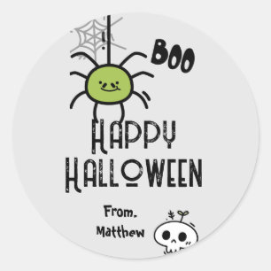 Happy Halloween modern custom gift stickers