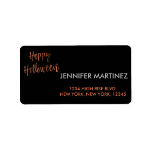 Happy Halloween Modern Halloween Address Label