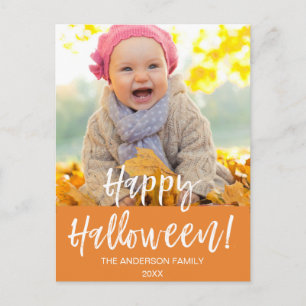 Happy Halloween Modern Halloween Photo Card