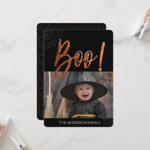 Happy Halloween Modern Halloween Photo Card