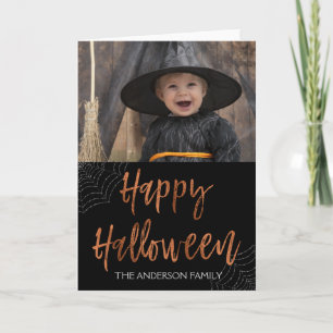 Happy Halloween Modern Halloween Photo Card