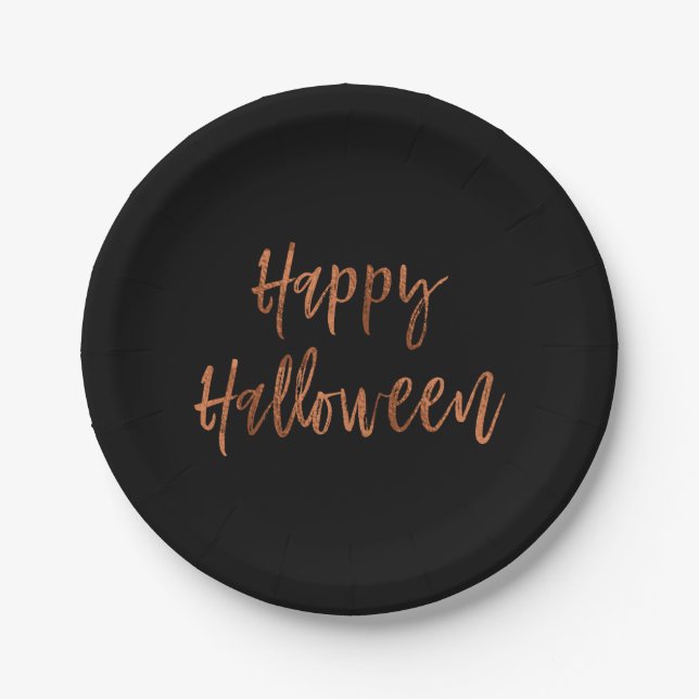 Happy Halloween Modern Halloween Plates (Front)
