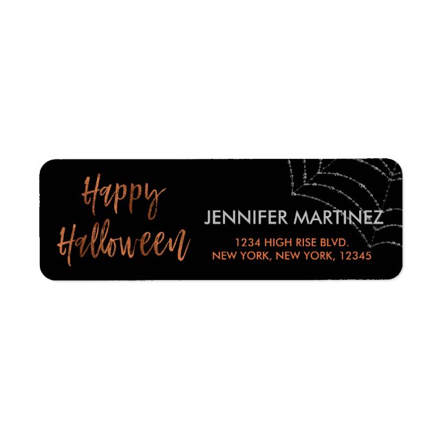 Happy Halloween Modern Halloween Return Address (Front)