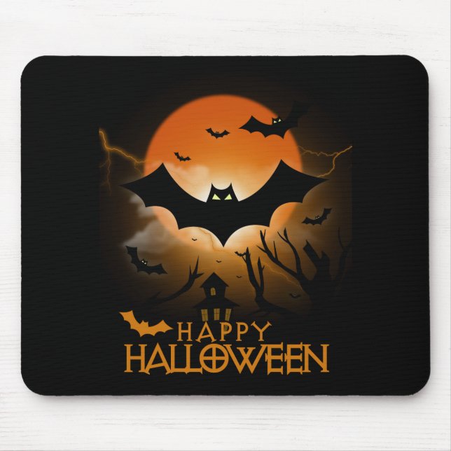 Happy Halloween Mouse Pad (Front)