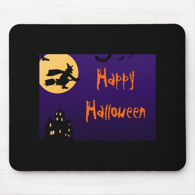 Happy Halloween Mouse Pad (Front)