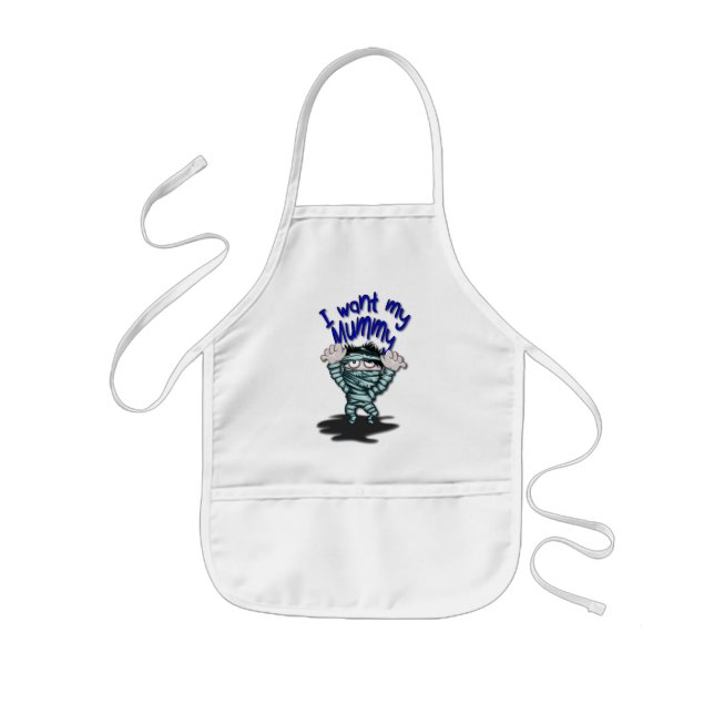 Happy Halloween Mummy Kids Apron (Front)