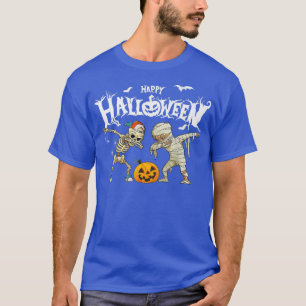 Happy Halloween Mummy Skeleton Dabbing Pumpkin Hal T-Shirt