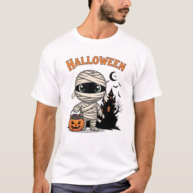  Happy Halloween mummy T-Shirt (Front)