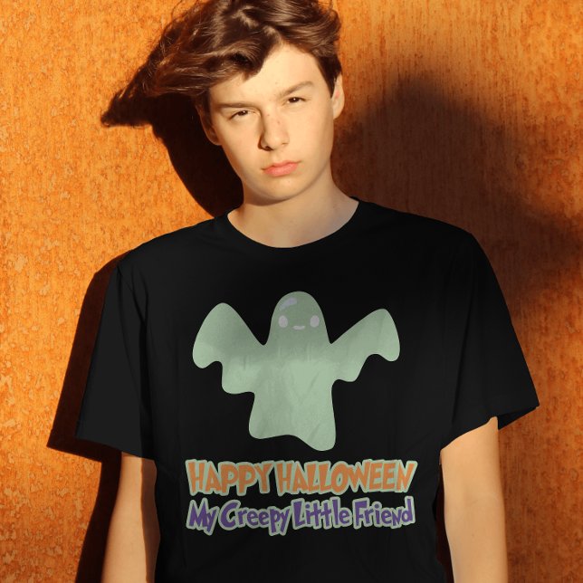 Happy Halloween My Creepy Little Friend Kids T-Shirt (Creator Uploaded)