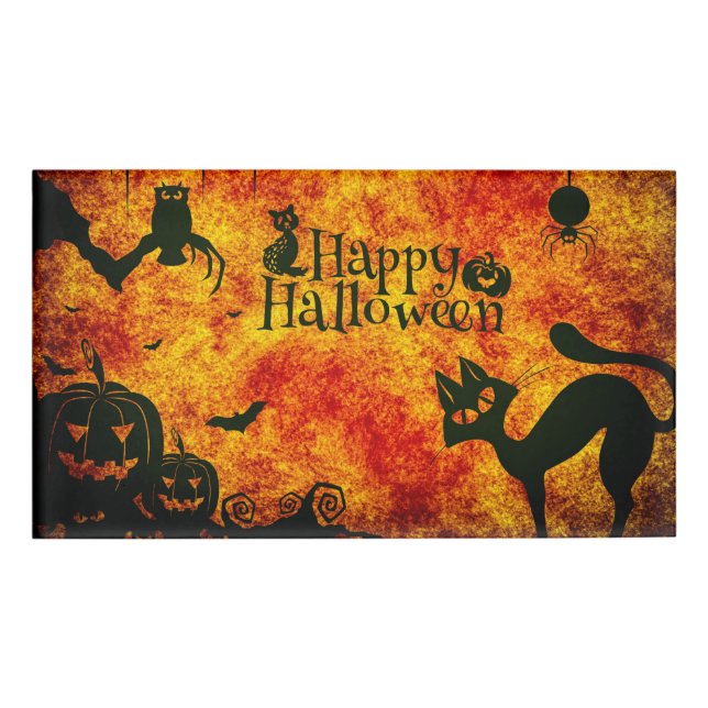 Happy Halloween  Name Tag (Front)