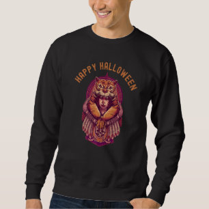 Happy Halloween Native American Wolf Witch Scary W Sweatshirt